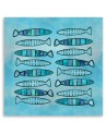 Paintings Canvas for the bathroom - Turquoise fish Andrea Haase | FEEBY
