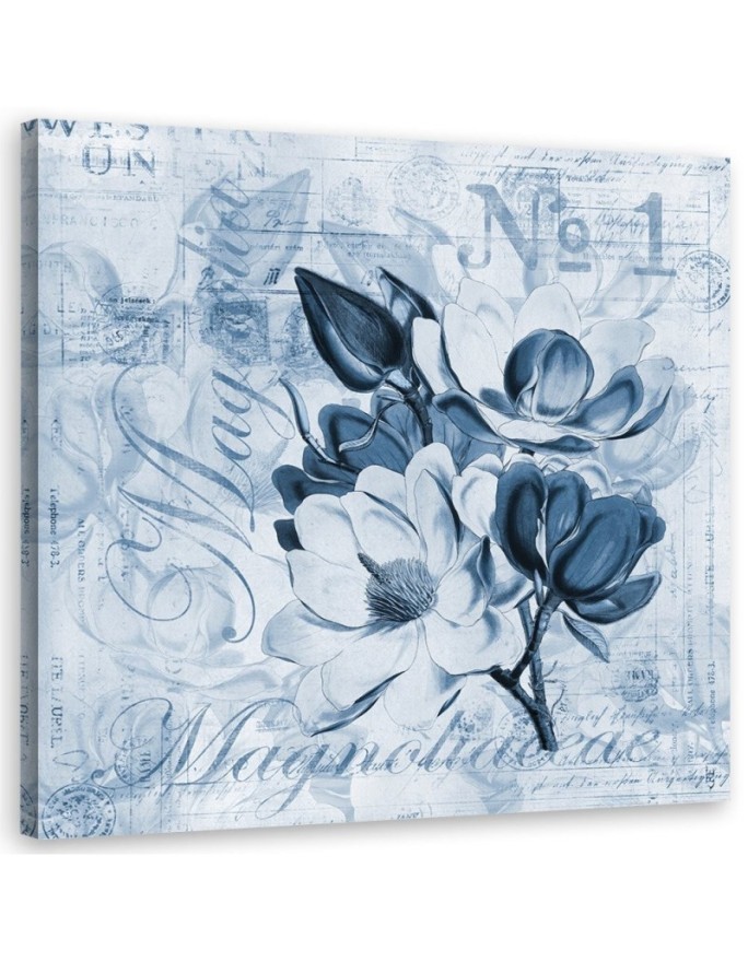 Canvas prints for living room - Magnolias on a retro postcard Andrea Haase | FEEBY