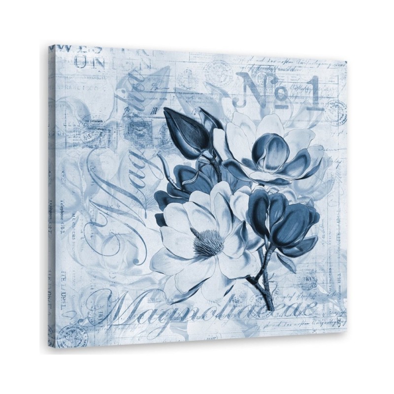 Canvas prints for living room - Magnolias on a retro postcard Andrea Haase | FEEBY