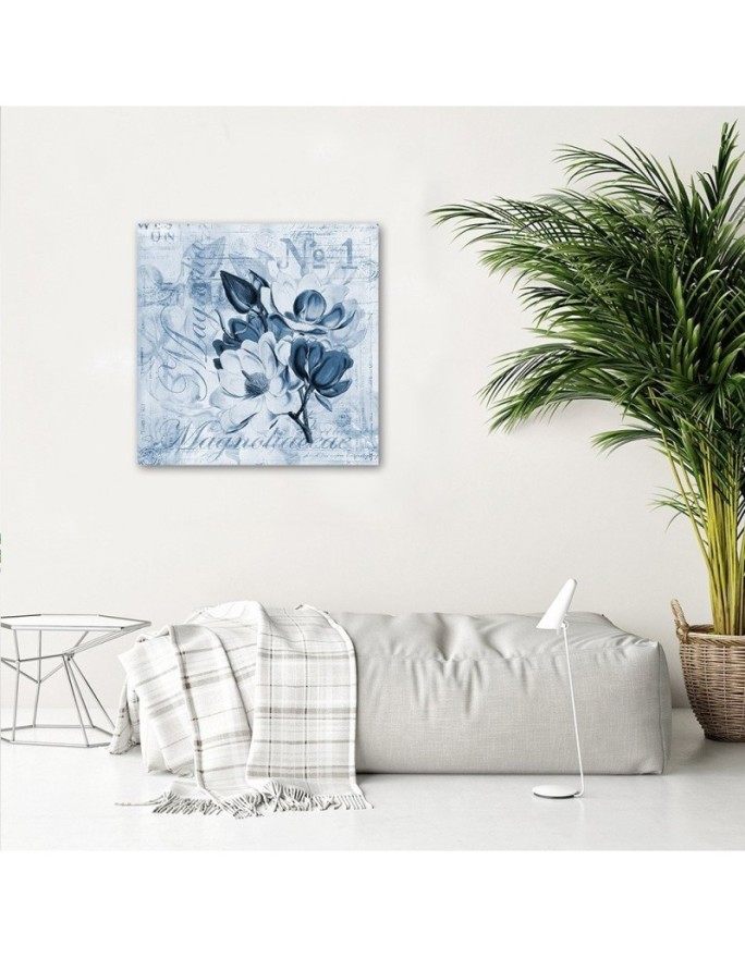 Canvas prints for living room - Magnolias on a retro postcard Andrea Haase | FEEBY