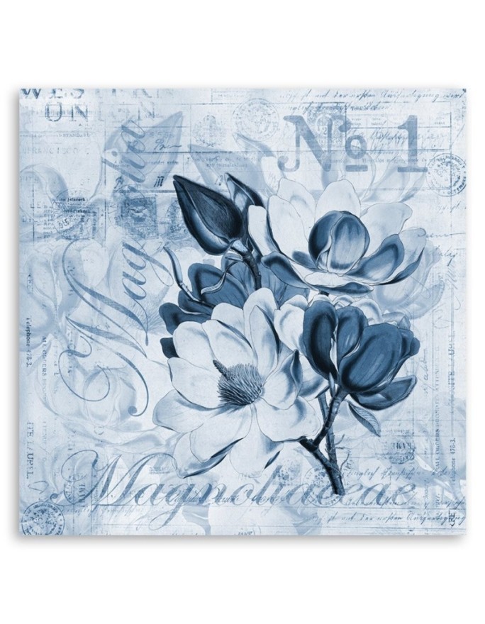 Canvas prints for living room - Magnolias on a retro postcard Andrea Haase | FEEBY