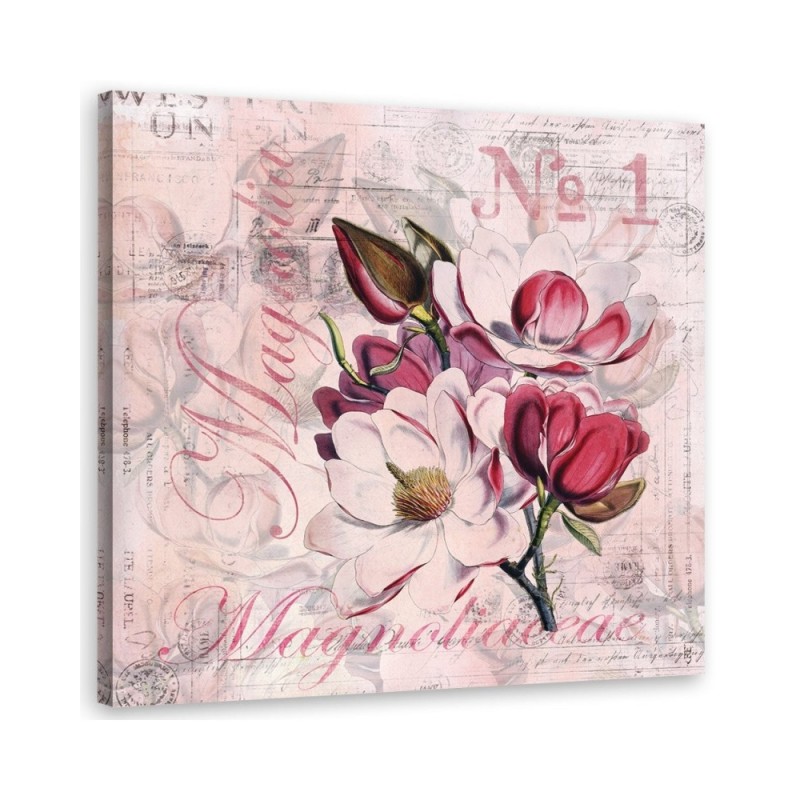 Canvas prints for the bedroom - Magnolias on a pink background Andrea Haase | FEEBY