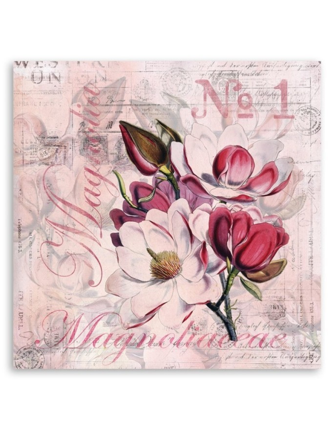 Canvas prints for the bedroom - Magnolias on a pink background Andrea Haase | FEEBY