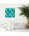Wall art painting for the bathroom Turquoise octopuses Andrea Haase | FEEBY