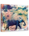 Illustration Canvas painting for the living room - Elephant in the jungle Andrea Haase | FEEBY