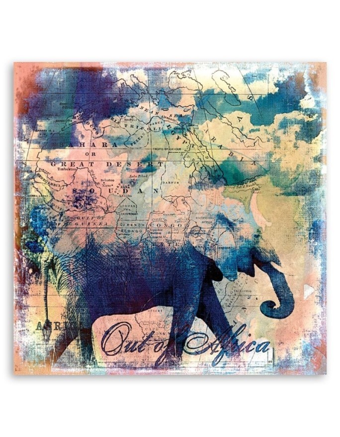 Illustration Canvas painting for the living room - Elephant in the jungle Andrea Haase | FEEBY