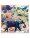 Illustration Canvas painting for the living room - Elephant in the jungle Andrea Haase | FEEBY