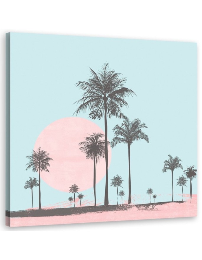 Canvas print Palm trees in...