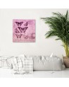 Canvas prints illustration - Butterflies on pink background Andrea Haase | FEEBY