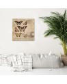 Canvas prints for living room - Butterflies on beige background Andrea Haase | FEEBY