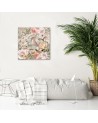 Canvas prints for dining room, living room - Peonies and birds in a cage Andrea Haase | FEEBY