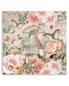 Canvas prints for dining room, living room - Peonies and birds in a cage Andrea Haase | FEEBY