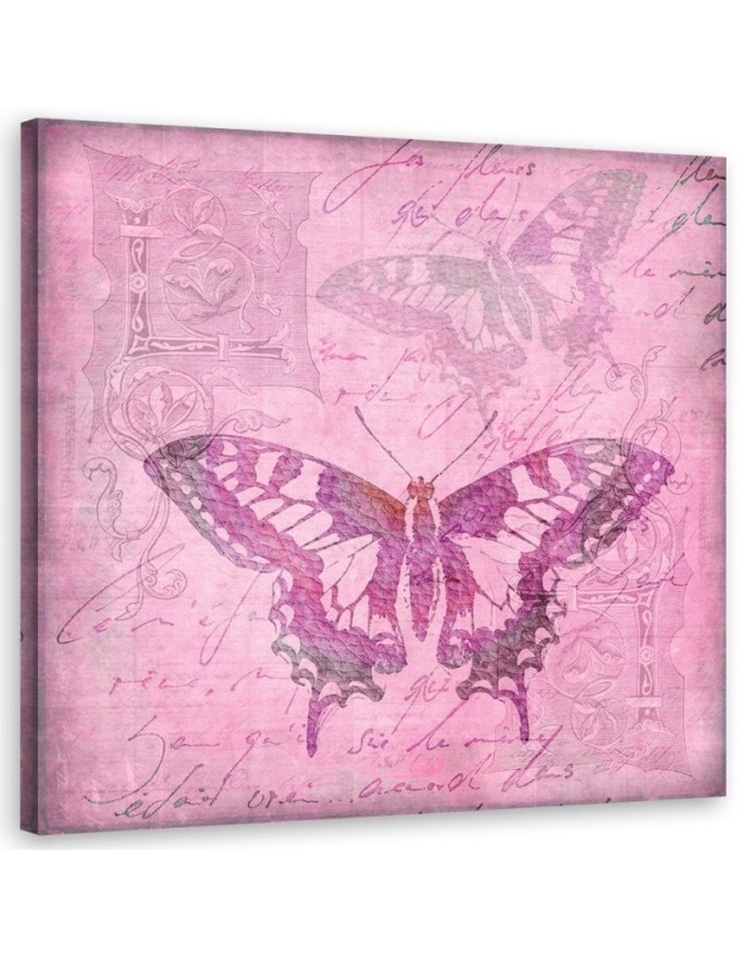 Painting Canvas for living room Pink butterfly Andrea Haase | FEEBY