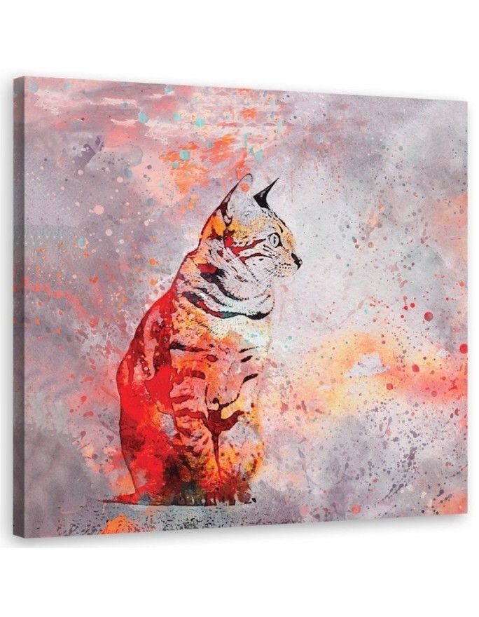 Orange cat - painting for children's room wall Andrea Haase | FEEBY
