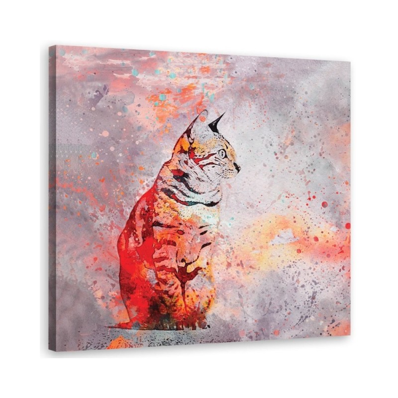 Orange cat - painting for children's room wall Andrea Haase | FEEBY