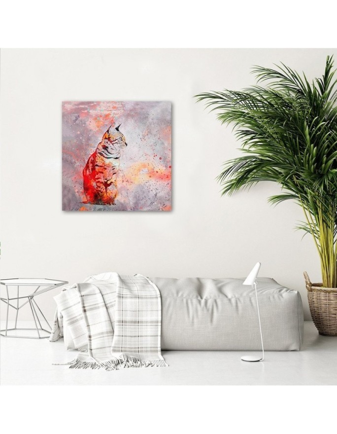 Orange cat - painting for children's room wall Andrea Haase | FEEBY