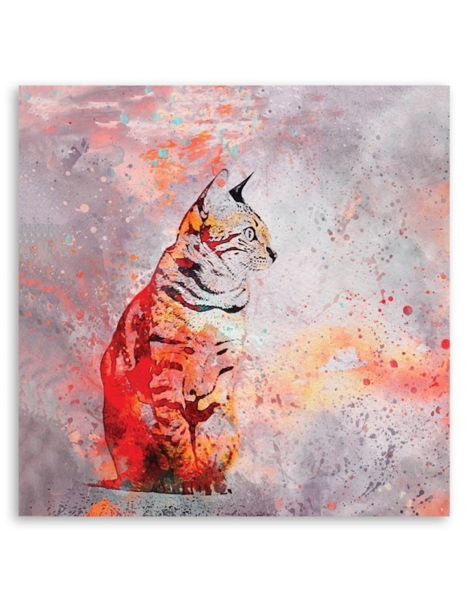 Orange cat - painting for children's room wall Andrea Haase | FEEBY