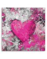 Bedroom Canvas painting - Watercolour pink heart Andrea Haase | FEEBY