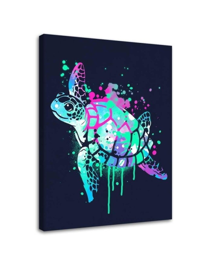 Children's room Canvas painting - Colourful turtle Noemi Fadda | FEEBY