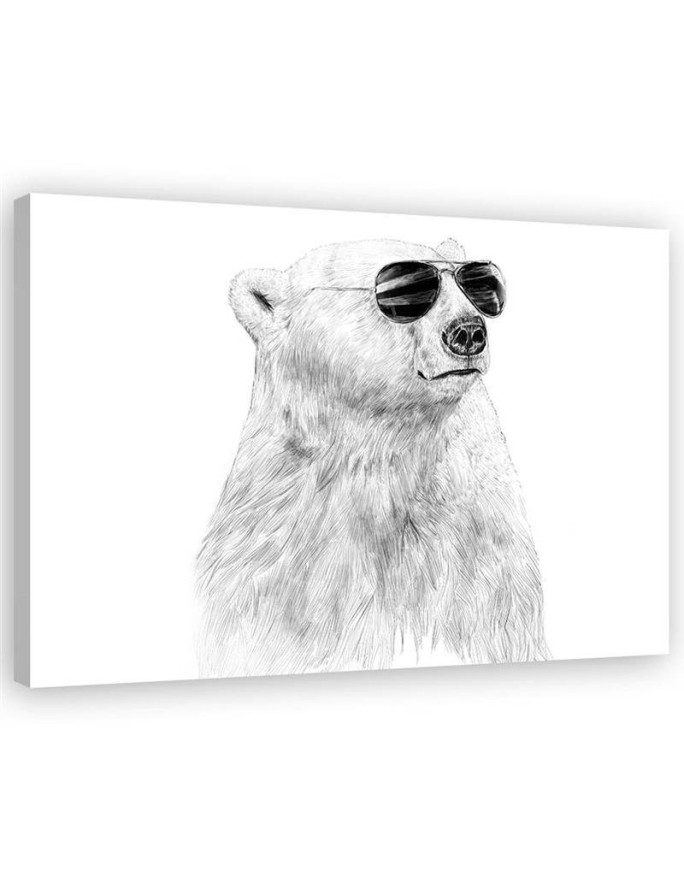Canvas prints for children's room - Bear with glasses Balazs Solti | FEEBY