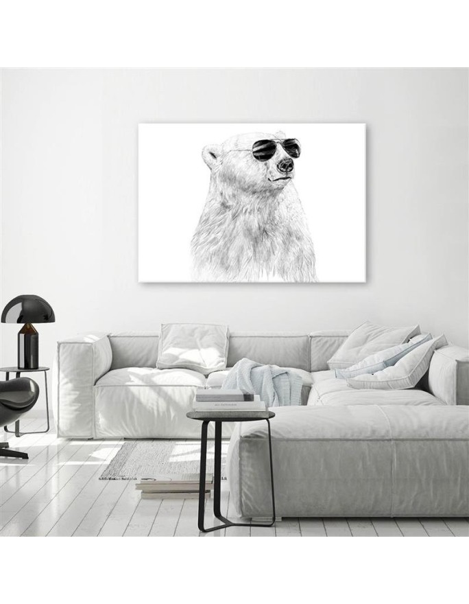 Canvas prints for children's room - Bear with glasses Balazs Solti | FEEBY