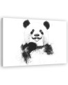 Children's room canvas print - Black and white panda Balazs Solti | FEEBY