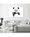 Children's room canvas print - Black and white panda Balazs Solti | FEEBY
