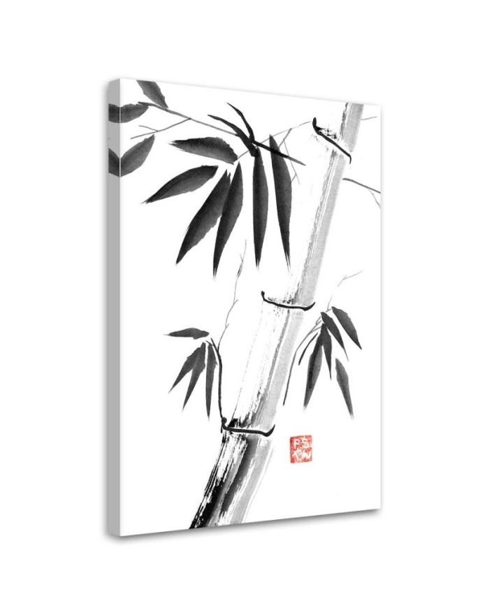 Canvas print Bamboo b/w -...
