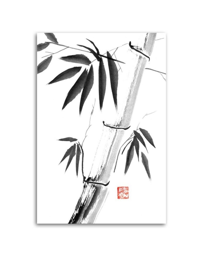 Canvas prints for office wall Bamboo b&w Péchane | FEEBY