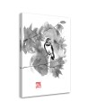 Painting Canvas for the Kids room - Bird on a branch b&w Péchane | FEEBY