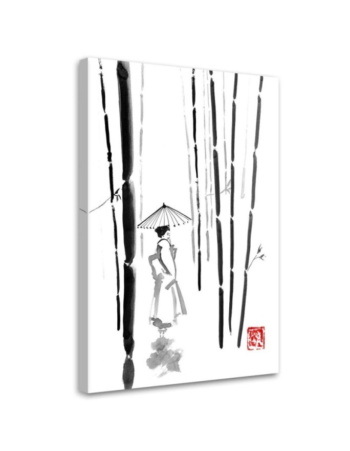 Modern painting - Geisha and bamboos Péchane | FEEBY
