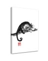 Canvas painting sketch - Chameleon b&w for wall to room Péchane | FEEBY
