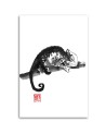 Canvas painting sketch - Chameleon b&w for wall to room Péchane | FEEBY