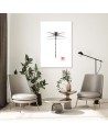 Modern Canvas painting - Dragonfly b&w Péchane | FEEBY