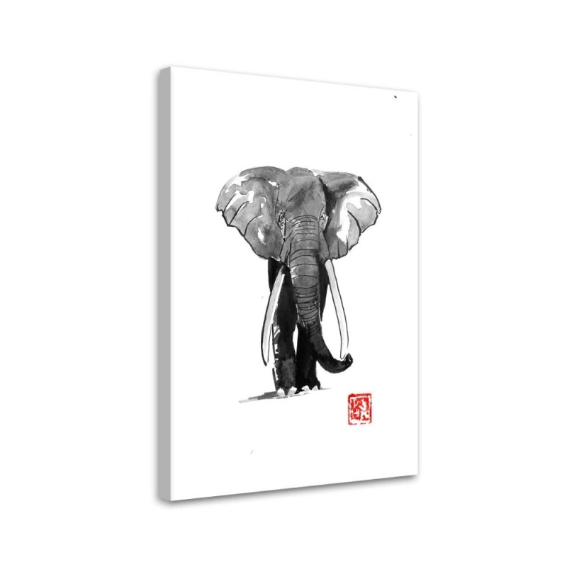 Modern Canvas painting for living room on canvas - Elephant sketch | FEEBY
