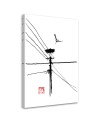Wall art painting for room - Flying stork Péchane | FEEBY