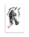 Modern Canvas painting for living room black and white - Sketch of a horse's head | FEEBY
