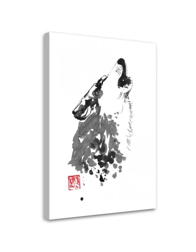 Canvas print Howling wolf -...