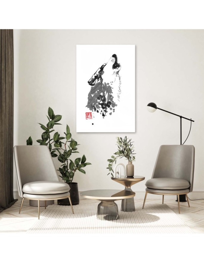 Canvas prints for youth room Howling wolf Péchane | FEEBY