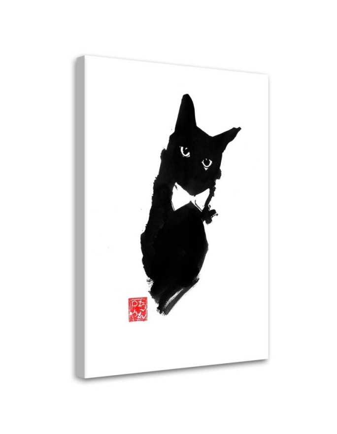 Canvas prints for children's room Elegant black cat Péchane | FEEBY