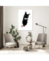 Canvas prints for children's room Elegant black cat Péchane | FEEBY