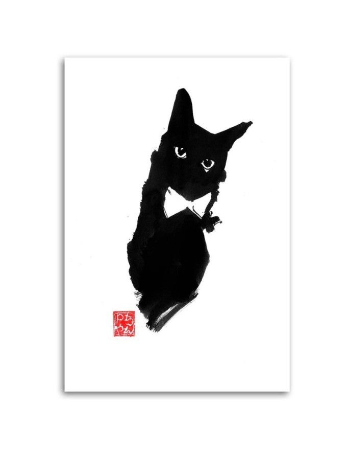 Canvas prints for children's room Elegant black cat Péchane | FEEBY