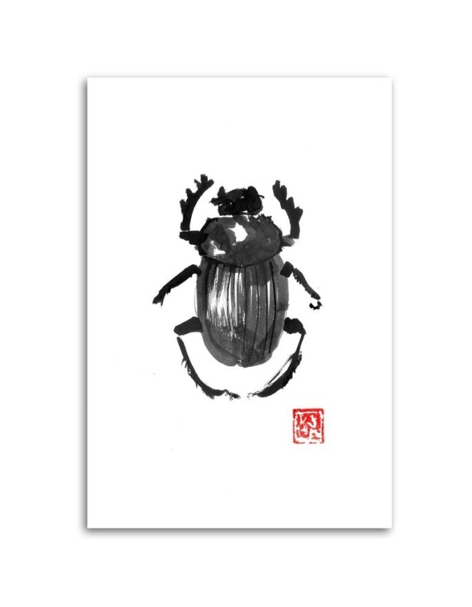 Printed wall art painting Beetle insects Péchane | FEEBY