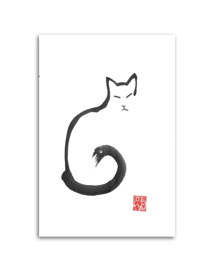 Canvas prints decoration for children's room - Outline of a cat Péchane | FEEBY