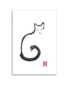 Canvas prints decoration for children's room - Outline of a cat Péchane | FEEBY