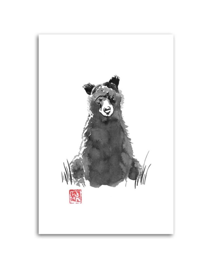 Modern Canvas painting for teen Bear Péchane | FEEBY