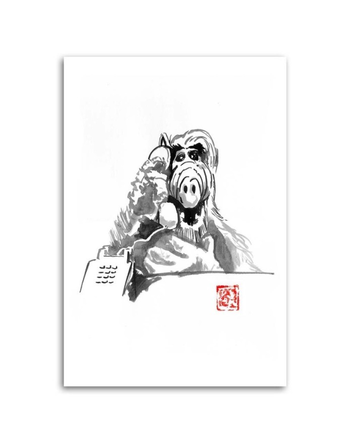 Canvas prints for teenager wall Alf with phone Péchane | FEEBY