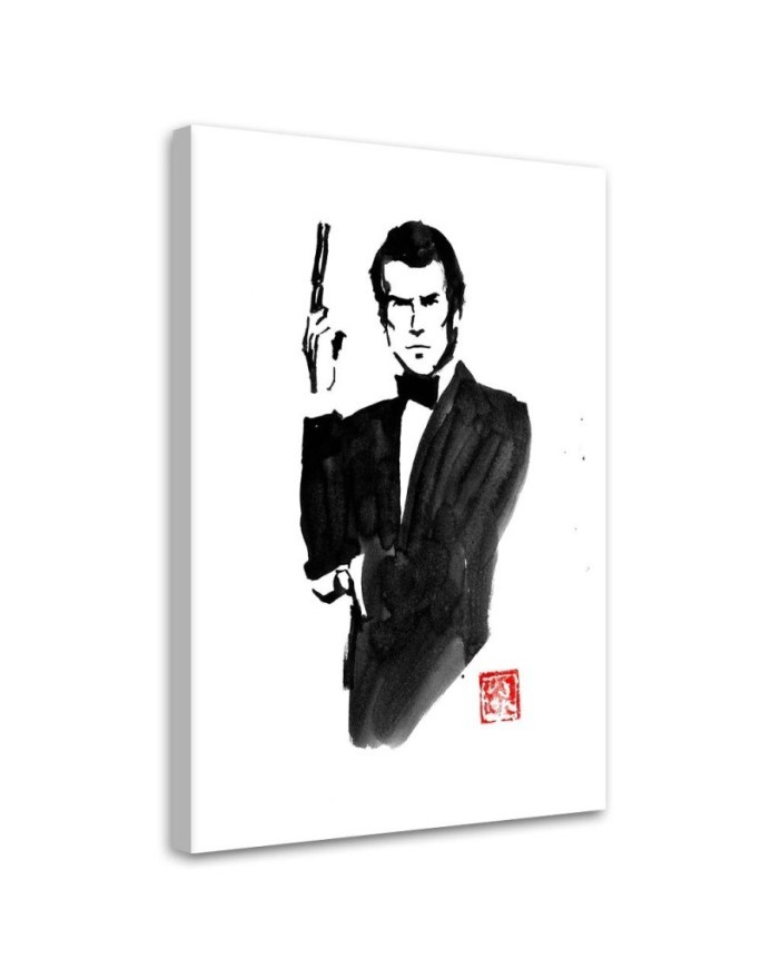 James Bond - black and white Canvas painting for office, living room Péchane | FEEBY