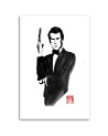 James Bond - black and white Canvas painting for office, living room Péchane | FEEBY