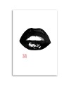 Modern Canvas painting for bedroom B&W Mouth Péchane | FEEBY